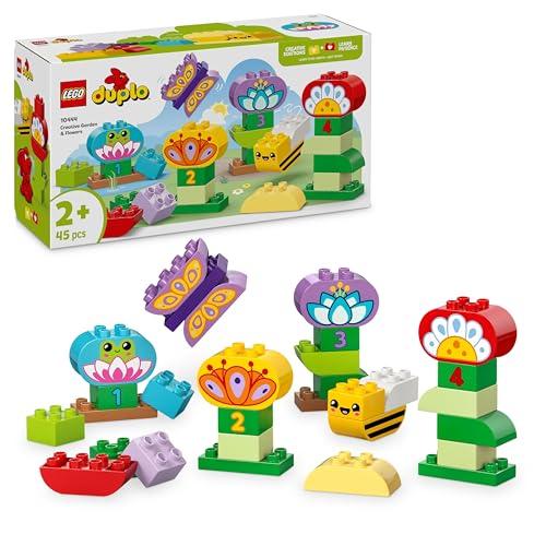 LEGO DUPLO Giardino e Fiori Creativi - Giochi Montessori per Bambine e Bambini da 2 Anni in su - Giocattolo Impilabile con Mattoncini con Fiore e Numero per lo Sviluppo della Motricità Fine - 10444