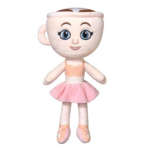 POP lina Peluche ballerina-cappuccina, 24cm ballerina-cappuccina Giocattolo, Peluche Tun-Tung-Sahur giochi, Plushs Italian-Brainrot, Decorazioni Plushie Toy Regalos per Bambini e Adulti