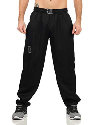 ZARMEXX, Pantaloni sportivi da uomo, lunghi, adatti per jogging, bodybuilding, palestra, sollevamento pesi e allenamento, Nero , S