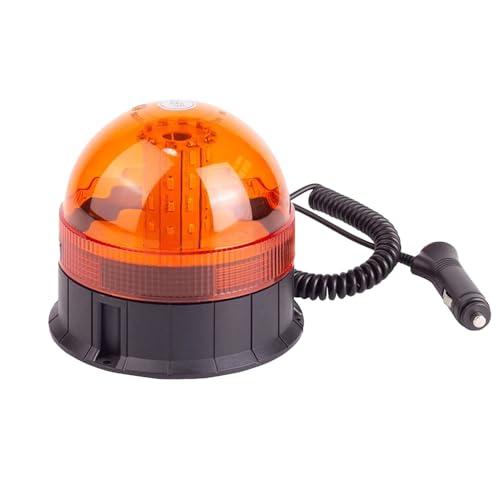 Hooma Lampeggiante a LED Ambra Girofaro LED Magnetico - 40LEDs Arancione, 7 Modalità, 12V/24V con Cavo per Furgoni, Trattori, Luce Emergenza Veicoli Agricoli