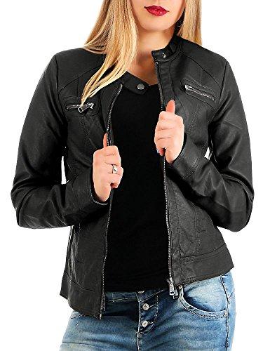 ONLY Faux Leather Jacket ONLBANDIT Faux Leather Jacket Black 34 Black 3 34