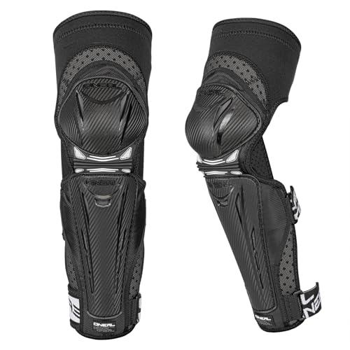 O'NEAL Ginocchiere e Parastinchi I BMX MTB Downhill I Protezioni per Ginocchia e Stinchi Leggere e Confortevoli I Park FR Carbon Knee Guard V.17 | Nero Bianco | Taglia L