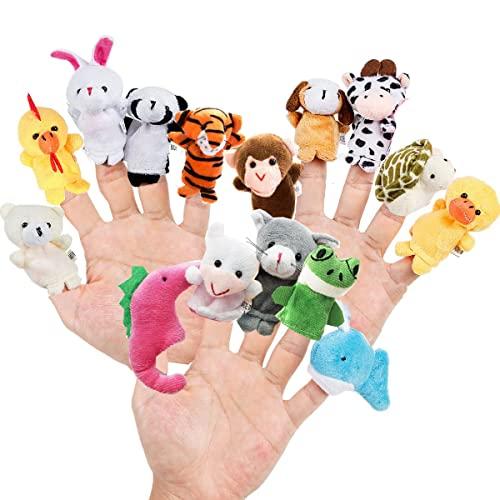 15 Pezzi Burattini da Dito Animali 4 Temi Simpatiche Figure di Oggetti di Scena per Bambole da Dito Regalo di Giocattoli Della Novità per i Bambini
