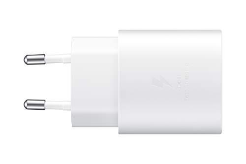 Samsung Caricatore USB C, adattatore CA 25 W Ultra Rapido, Ricarica Rapida, Samsung Caricabatterie Originale, Senza Cavo, Bianco