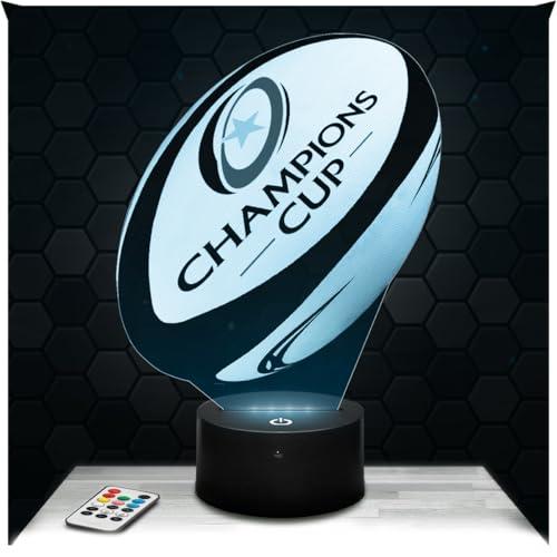 Lampada Led 3D a forma di pallone da rugby decorazione Rugbyman. Idea regalo uomo oggetto pallone da rugby luce notturna per adulti decorazione camera. Idea regalo originale per uomo per Natale