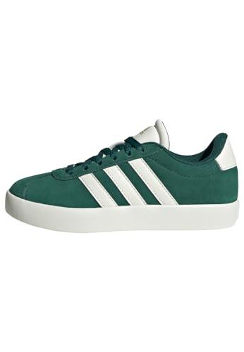 adidas VL Court 3.0 Shoes Kids, Sneaker Unisex - Bambini e Ragazzi, Collegiate Green/off White/Gold Met, 38 2/3 EU