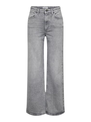 ONLY Onljuicy HW Wide Leg Rea707 DNM Noos Jeans, Denim Grigio Medio, 30W/30L Donna