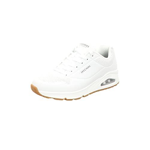 Skechers Uno Stand On Air, Scarpe da ginnastica Uomo, White Durabuck Trim, 46 EU