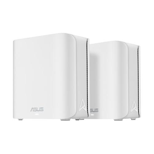 ASUS ZenWiFi BD4 2-Pack Mesh WiFi 7 a doppia banda, 3600 Mbps, copertura 470 m², due porte 2,5 G, controlli di sicurezza e Parental Contro Inclusi, Smart Home Master SSIDs, Bianco