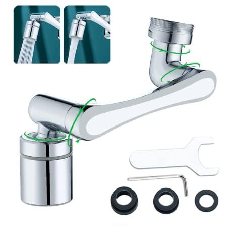 Prolunga Aeratore Rompigetto Rubinetto One Pcs di Prolunga Multifunzionale Girevole a 1440 Gradi,2 Modalità Acqua Regolabile, Applica a Rubinetti Filettati M20 M22 M24 per Cucina e Bagno