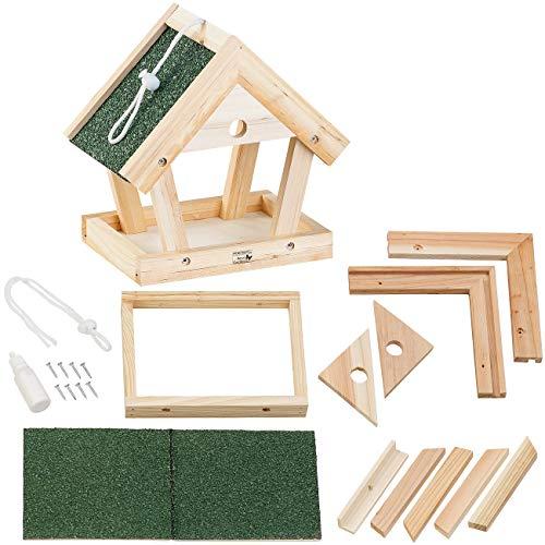 Royal Gardineer Mangiatoie per uccelli (Prodotti per animali domes - Mangiatoia per uccelli: Kit mangiatoia per uccelli in vero legno, appendere, 13 pezzi (Kit Casa degli uccelli)