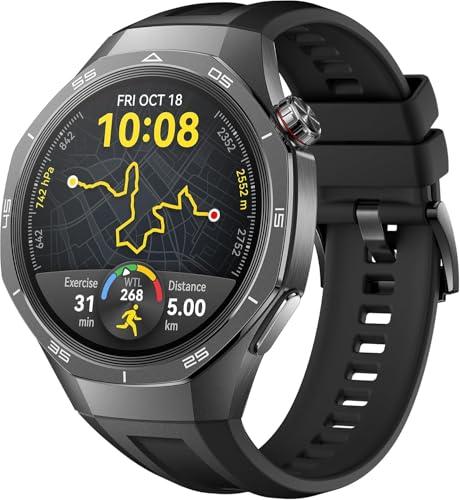 Montre connectée Huawei Watch GT 5 Pro 46 mm titane avec bracelet en fluoroélastomère Noir