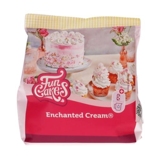 FunCakes Mix per Enchanted Cream: Crema Bianca come la neve facile da usare, molto leggera e soffice, Ottima per farcire e coprire torte o come guarnizione per cupcakes, Halal. 200 g