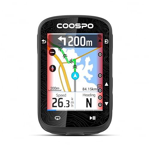 COOSPO Computer per bicicletta GPS con touchscreen colorato CS600, Bicicletta wireless impermeabile IPX7 con Bluetooth/ANT+, navigazione per percorso, supporta radar per bicicletta & autonomia 36H