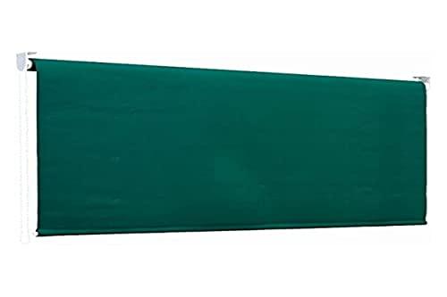 Linea Garden Friend Tenda da sole a Caduta con rullo in alluminio e copertura in poliestere, attacco a soffitto, Altezza 250 cm, Lunghezza 200 cm, colore verde unito