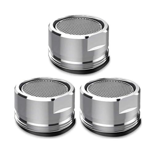 3 Pezzi Rompigetto 24mm Aeratore Rubinetto Filtri Rubinetti,Aeratore Rubinetto Filtri Rubinetti Lavandino per Cucina e Bagno,con Filtro in Acciaio Inox e ABS