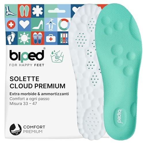 biped solette Cloud ultra morbide per sport, uso quotidiano e scarpe da lavoro – Solette ortopediche ammortizzanti con cuscinetto tallone – Schiuma massaggiante z2938(mint,39-41)