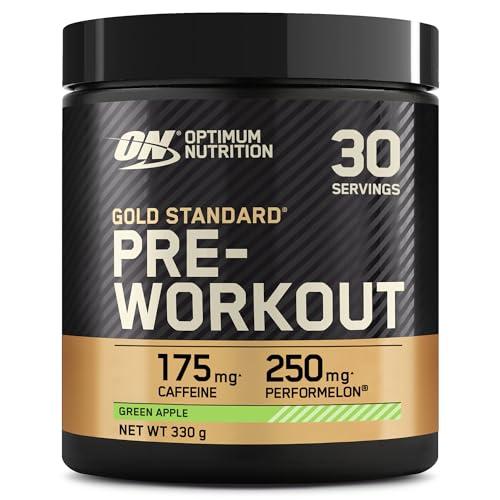 Optimum Nutrition Gold Standard Pre-Workout in Polvere, Bevanda Energetica Gusto Mela Verde, 330g, 30 Porzioni
