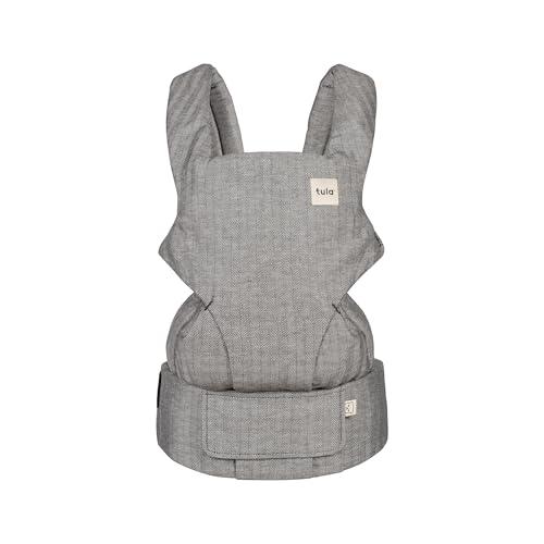 Tula Linen Explore marsupio neonati e bambini di lino, ergonomico, marsupio regolabile, dalla nascita, marsupio porta bebe, varie posizioni, fronte strada, schiena, per 3,2-20,4 kg, Ash