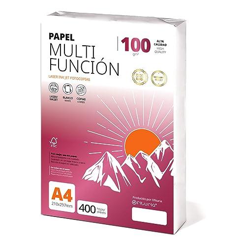 Foglio A4 100 g 400 fogli, carta multiuso per stampante, fogli per stampanti laser e ad iniezione, fotocopiatrice, per uso ufficio, materiale scolastico, confezione di - Ofituria (100 g, 400 h)