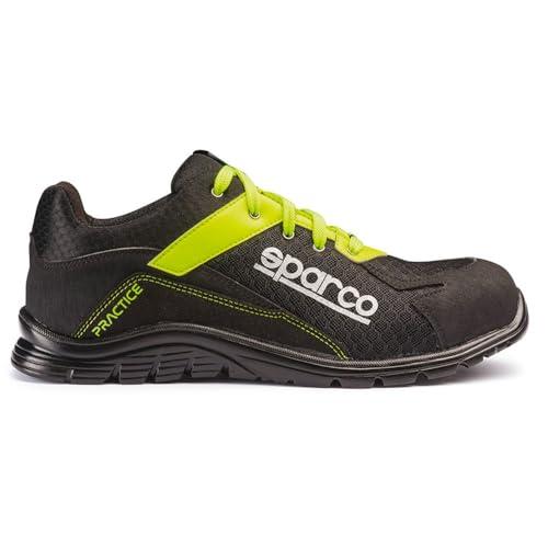 Sparco S0751743NRGF Scarpa Antinfortunistica da Lavoro, Multicolore (Nero/Giallo Fluo), 43 EU