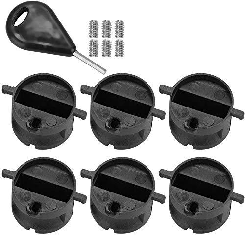 Namvo 6PCS Tavola da Surf Coda Timone Slot FCS Fin G5 Plugs Box con Chiave a Vite Chiave Nera