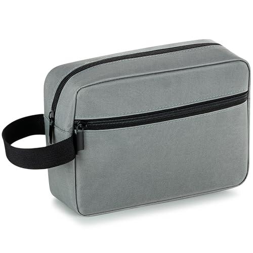 Elviros Travel Borsa da toilette da viaggio da uomo, borsa da toilette portatile impermeabile con scomparto per la rasatura e maniglia, organizer per cosmetici da palestra, doccia e bagno
