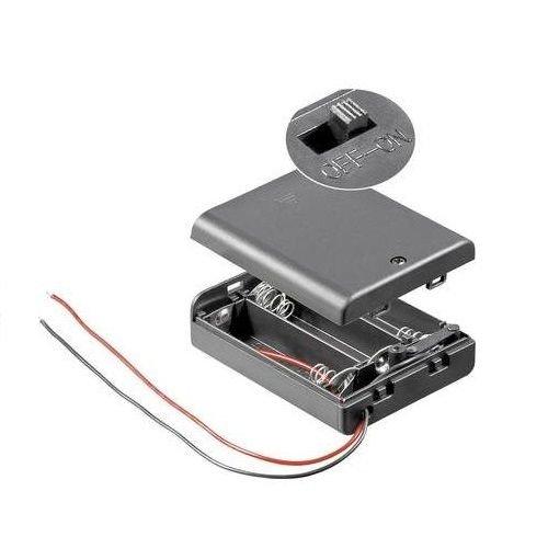 Portapile LR6 AA con interruttore (3 batterie)