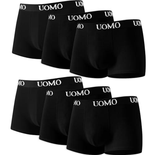 Poligono Boxer Uomo Cotone Set 6 Pezzi, Mutande Uomo Boxer Confortevolezza, Elasticizzato, Traspirabilità, Resistente, Intimo Maschile (S - 6XL)