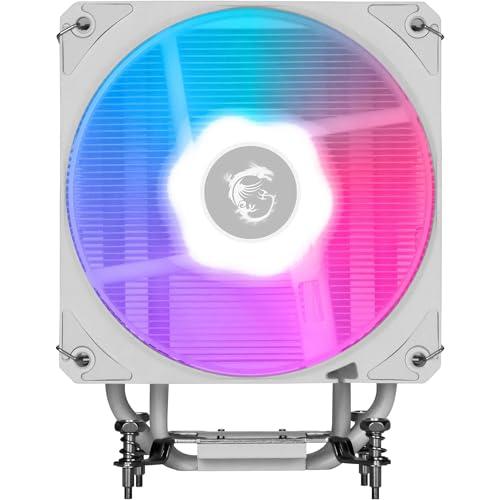 MSI MAG COREFROZR AA13 WHITE – Dissipatore CPU ad Aria con 4 Heat Pipe in Rame a Contatto Diretto, ARGB, Ventola CycloBlade 7, Pasta Termica Pre-Applicata, Ventole con Cuscinetto a Fucile