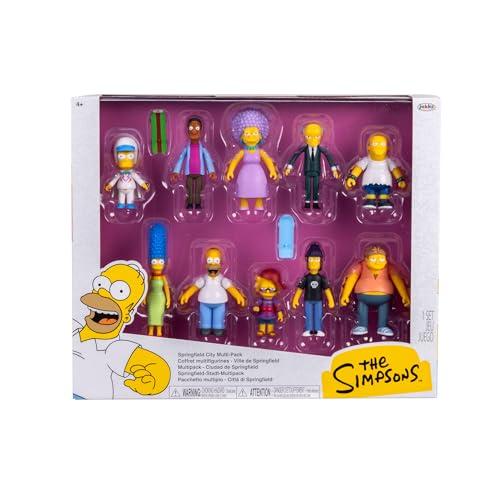 The Simpsons - Licenza Ufficiale - Jakks Pacific - Set di personaggi Springfield 6,5 cm - Mini personaggi serie TV I Simpson - Collezione cartone animato - Gioco immaginativo per bambini Figure TV