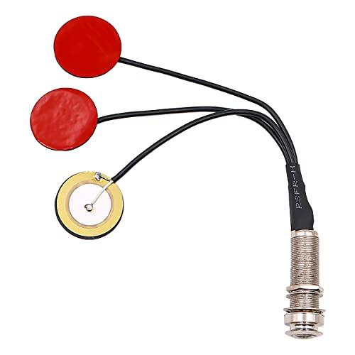 Alnicov Pickup autoadesivi Trasduttore piezoelettrico Microfono 3 in 1 Pickup piezoelettrico a Contatto con cicalino Compatibile per Chitarra Violino Ukulele