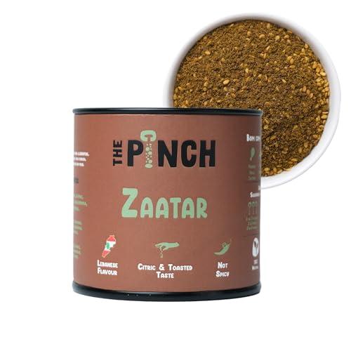 THE PINCH Zaatar Condimento arabo naturale al 100% - Gusto autentico del Libano, con sommacco. Facile da usare in insalate, verdure arrostite, hummus, pane e patate dolci. Confezione da 45 g.