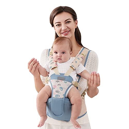 SONARIN Traspirante Semplice Hipseat Marsupio,Marsupio Neonati con Sedile Multifunzionale Portantina Ergonomico Porta Bambino Fascia Porta Bebè per Neonati Bambini 0-36 Mesi(Blu)
