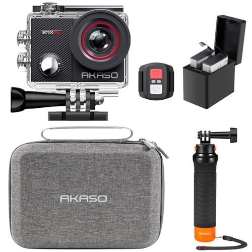 AKASO Action Cam 4K30FPS 20MP con manico galleggiante e custodia WiFi 40M fotocamera subacquea impermeabile Ultra HD touch screen regolabile grandangolare EIS Actioncam con telecomando 2.4G