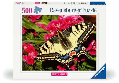 Ravensburger - Puzzle 500 Pezzi Farfalla | Puzzle Per Adulti 500 Pezzi | Puzzle Adulti Per Bambini Dai 14 Anni In Su | Regalo Compleanno Per Bambini Dai 14 Anni In Su | Misure 49x36cm