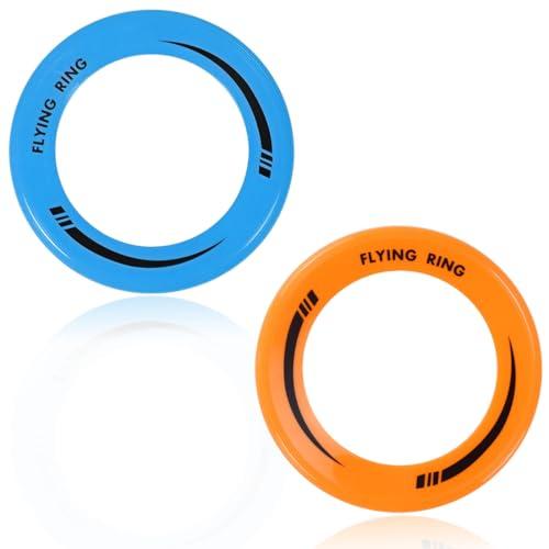 DIFLAX 2 Pezzi Anello per Frisbee, Frisbee, Disco da Lancio, Disco Vuoto, Per Bambini, Cani, Leggero, Facile da Catturare, Traiettoria Perfetta, Spiaggia, Piscina, Cortile, Giochi all'Aperto