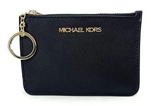 Michael Kors Jet Set Travel Small Top Zip Coin Pouch with ID Holder in Saffiano Leather