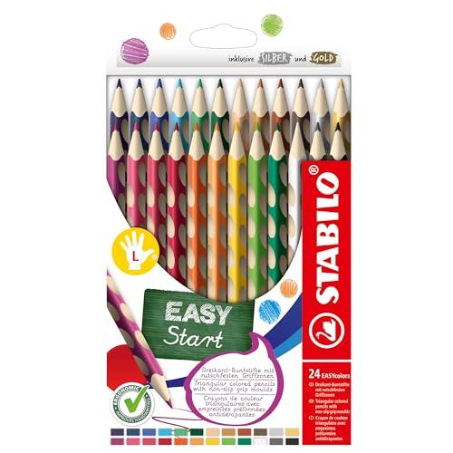 STABILO EASYcolors - Matita colorata Ergonomica - per Mancini - Astuccio da 24 - Colori assortiti