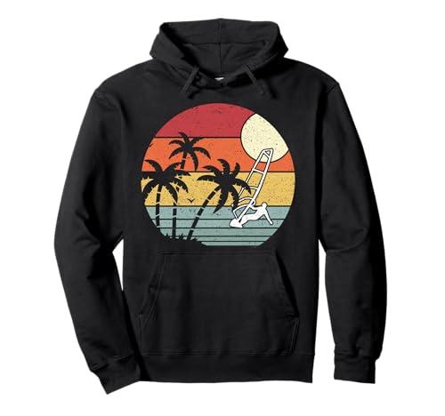 Regalo Vintage Windsurf Retro Windsurf Surf Felpa con Cappuccio