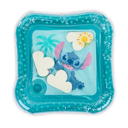 Bright Starts, Tappetino d’Acqua Stitch Disney Baby, per il Gioco a Pancia in Giù, con 3 Giocattoli Galleggianti, 0+ Mesi, Design Divertente e Sicuro