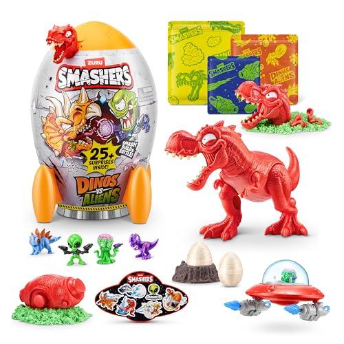 Smashers Dino vs Aliens Medium di ZURU, uovo giocattolo da distruggere per bambini (T-REX)
