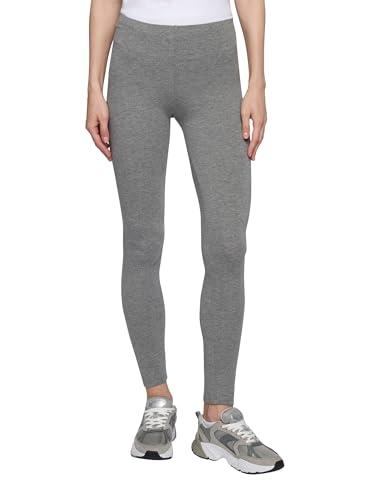 TERRANOVA Leggings Lunghi Donna a Tinta Unita, Vita Alta, vestibilità Skinny – Casual – Grigio Scuro Melange – M