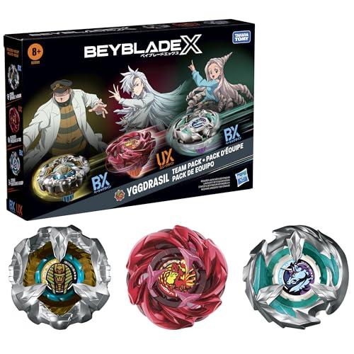 Hasbro Beyblade X, Set Yggdrasil Team, Contiene 3 trottole da Combattimento di Takara Tomy, Giocattoli, dagli 8 Anni in su