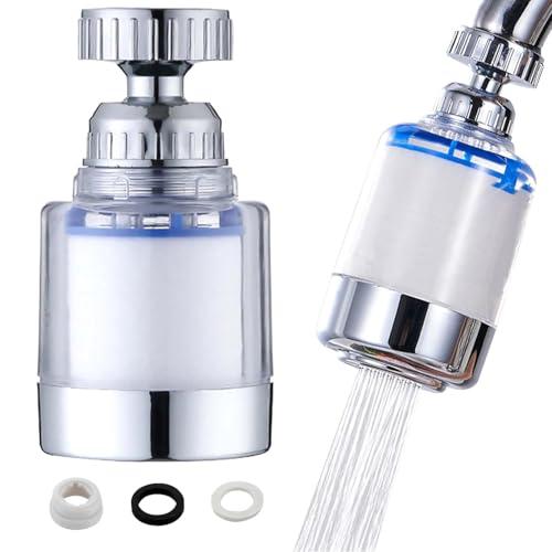 Rubinetto a 360 ° Filtro dell'acqua Rubinetto rotante Depuratore d'acqua,rimuove i metalli pesanti e il filtro del rubinetto dell'acqua dura Accessori da cucina