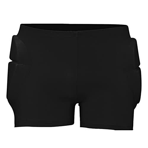 Anwangda Pantaloncini imbottiti, pantaloncini da ciclismo, protezione contro i fianchi 3D imbottiti per skateboard, snowboard, pattinaggio, equitazione, ciclismo (nero, taglia: M)