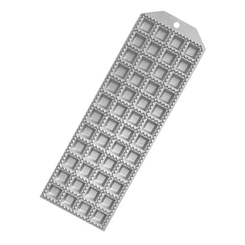 Fackelmann Stampo per raviolini quadrati 2,5x2,5 cm, 48 impronte, materiale alluminio con piedini di appoggio, lavare a mano, Linea Home Cooking Italian Pasta