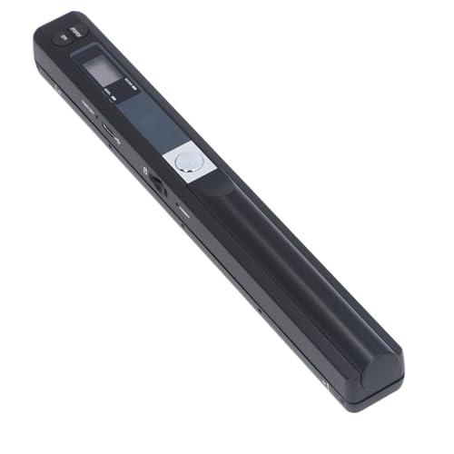 Scanner Portatile, Scanner di Immagini Portatile da 900 DPI con Custodia, Scanner Fotografico con Bacchetta di Scansione per Documenti A4 Immagini Pagine Testi (BLACK)