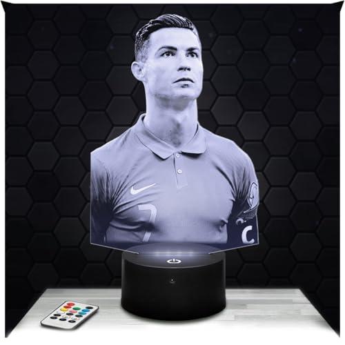 Lampephoto.fr - Lampada 3D C. Ronaldo Portugal, Luce Notturna Tattile C. Ronaldo Portugal, Illusione 3D Led, Idea Regalo di Natale per Ragazzi e Ragazze Lampada da Notte per Bambini o Adulti TOP