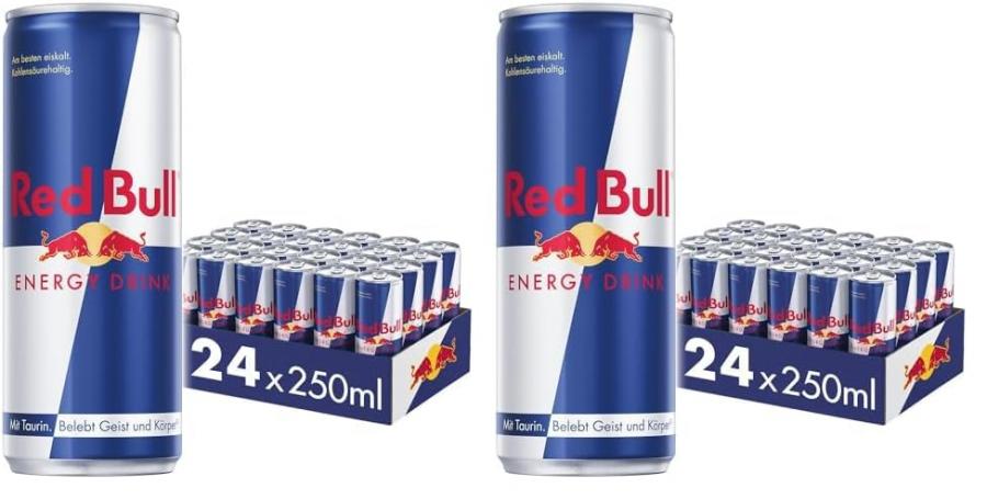 Red Bull Energy Drink, 250 ml (24 Lattine) (Confezione da 2)